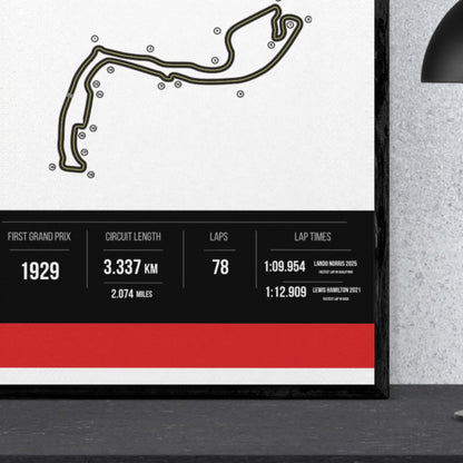 Monaco Circuit Track Map Print