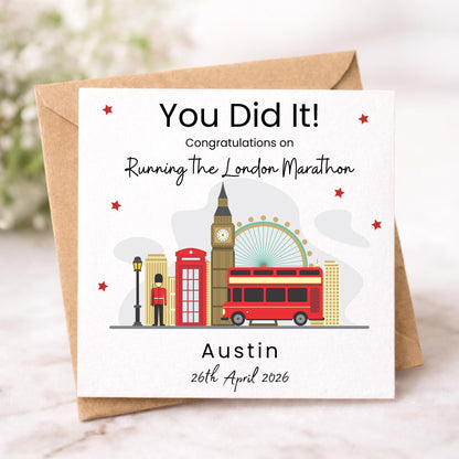 Personalised You Did It! London Marathon card 2026