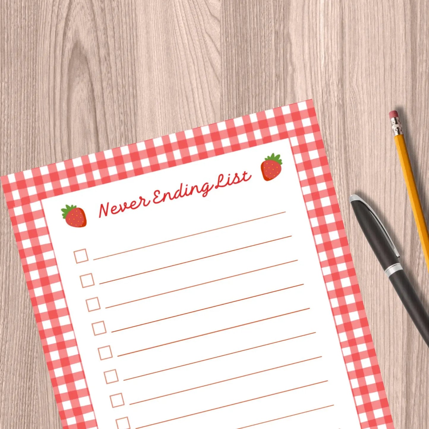 Strawberry Notepad | To Do List Pad | Magnetic