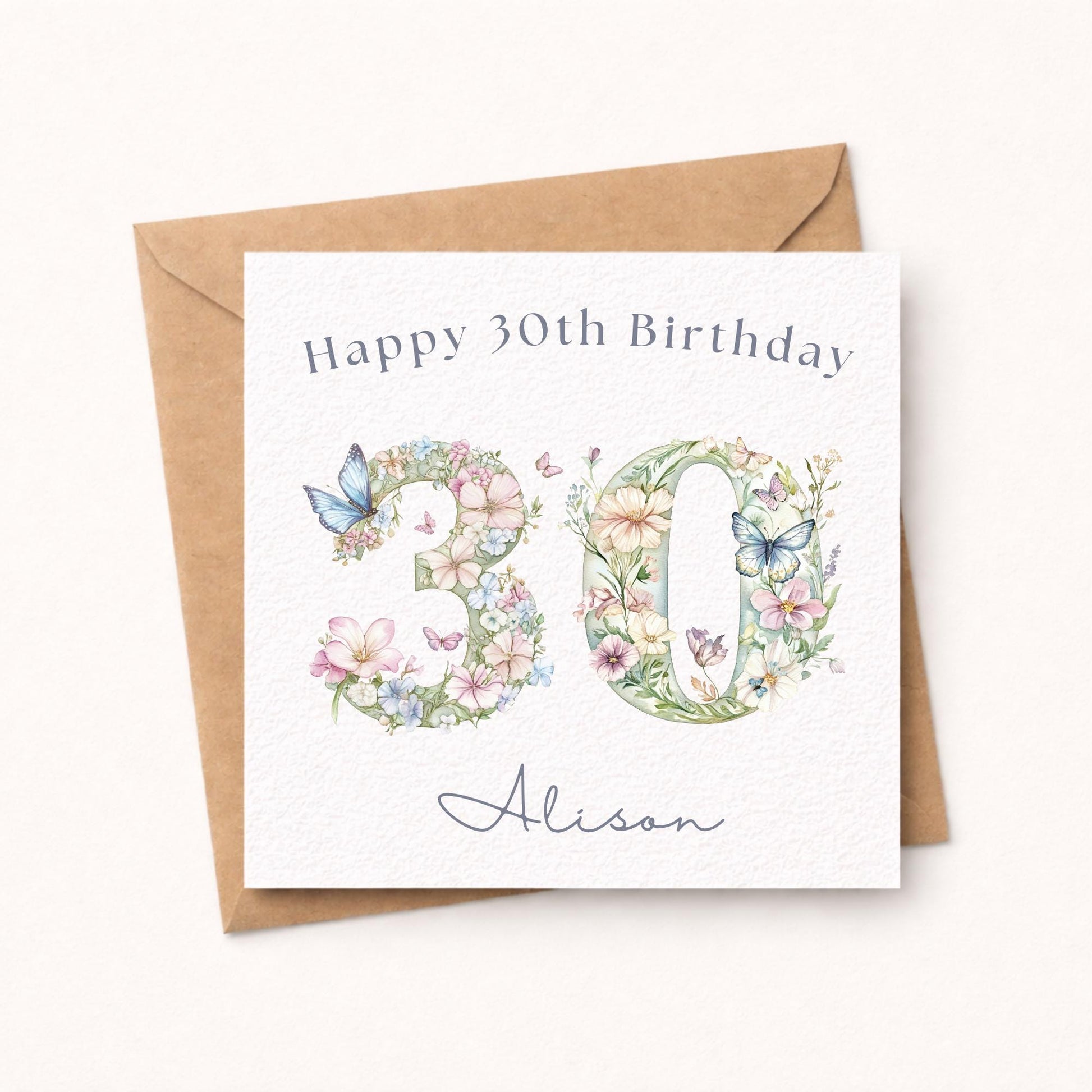 Personalised 30th Birthday Card for Her