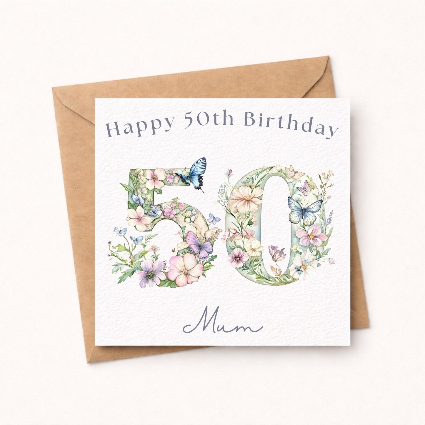 Personalised 50th Birthday Card for Her