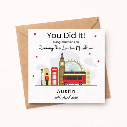 Personalised You Did It! London Marathon card 2026