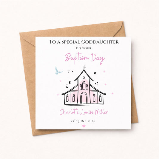Personalised Baptism Card for her
