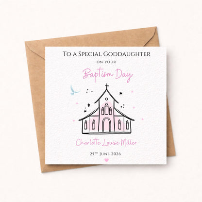 Personalised Baptism Card for her