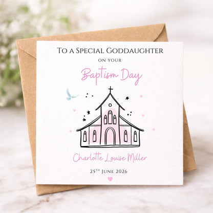 Personalised Baptism Card for her