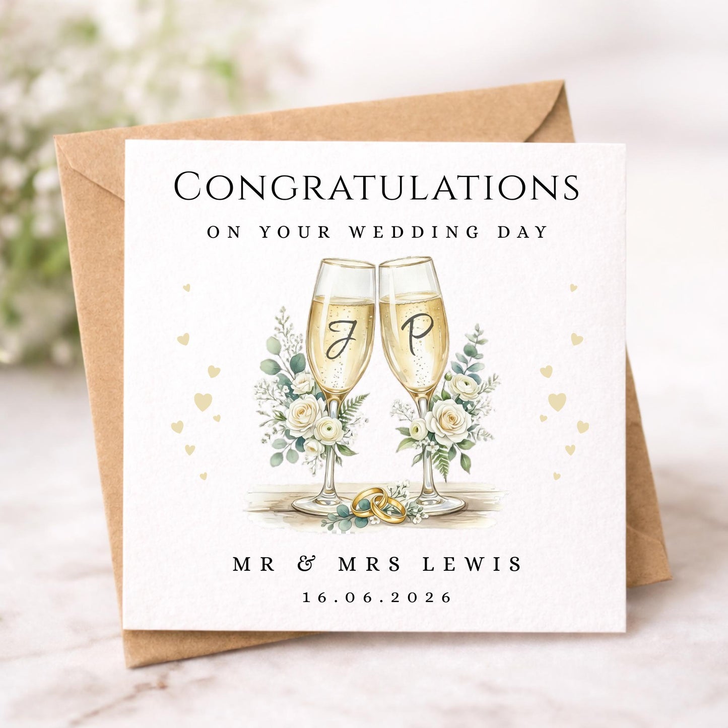 Wedding Card, Celebration for the happy couple
