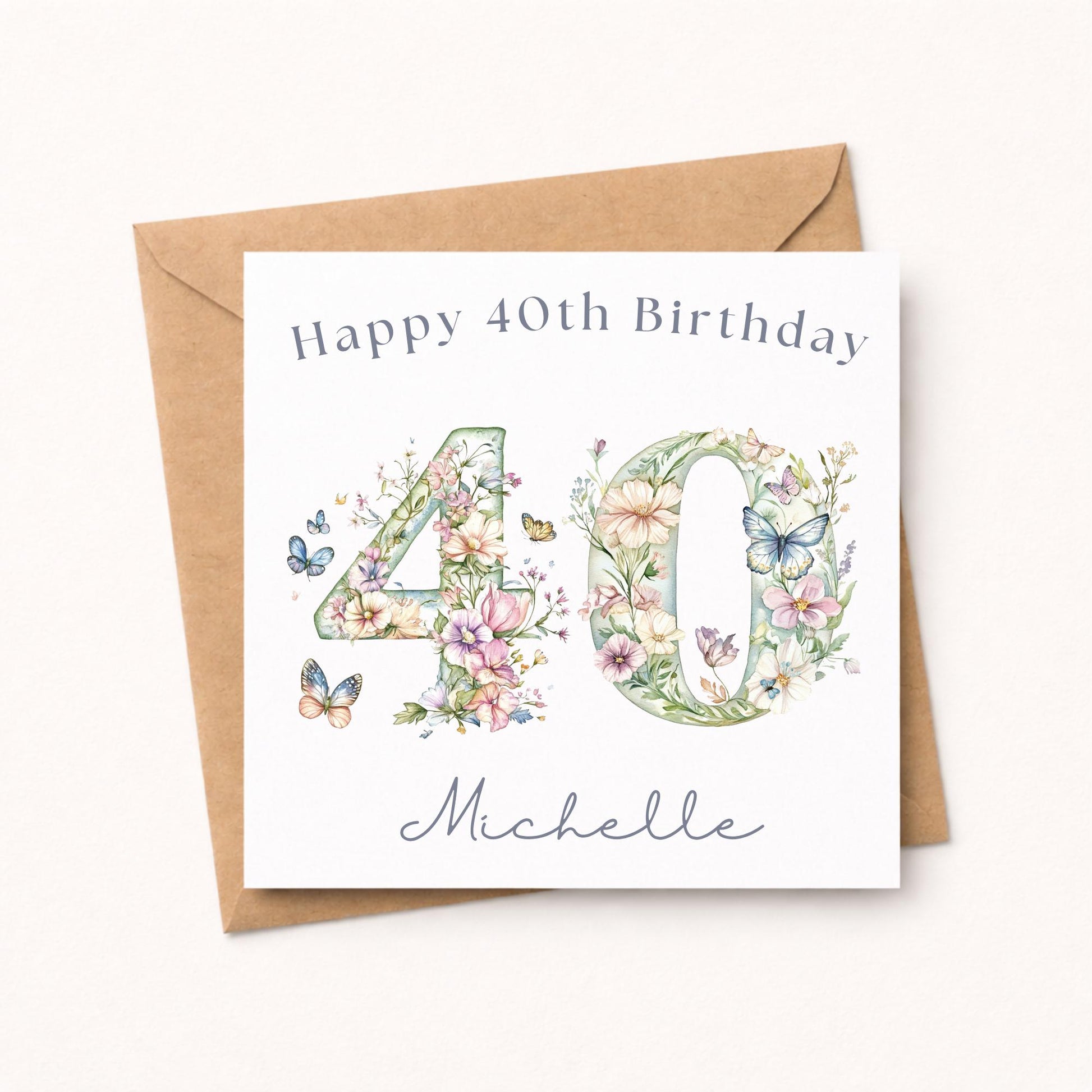 Personalised 40th Birthday Card for Her