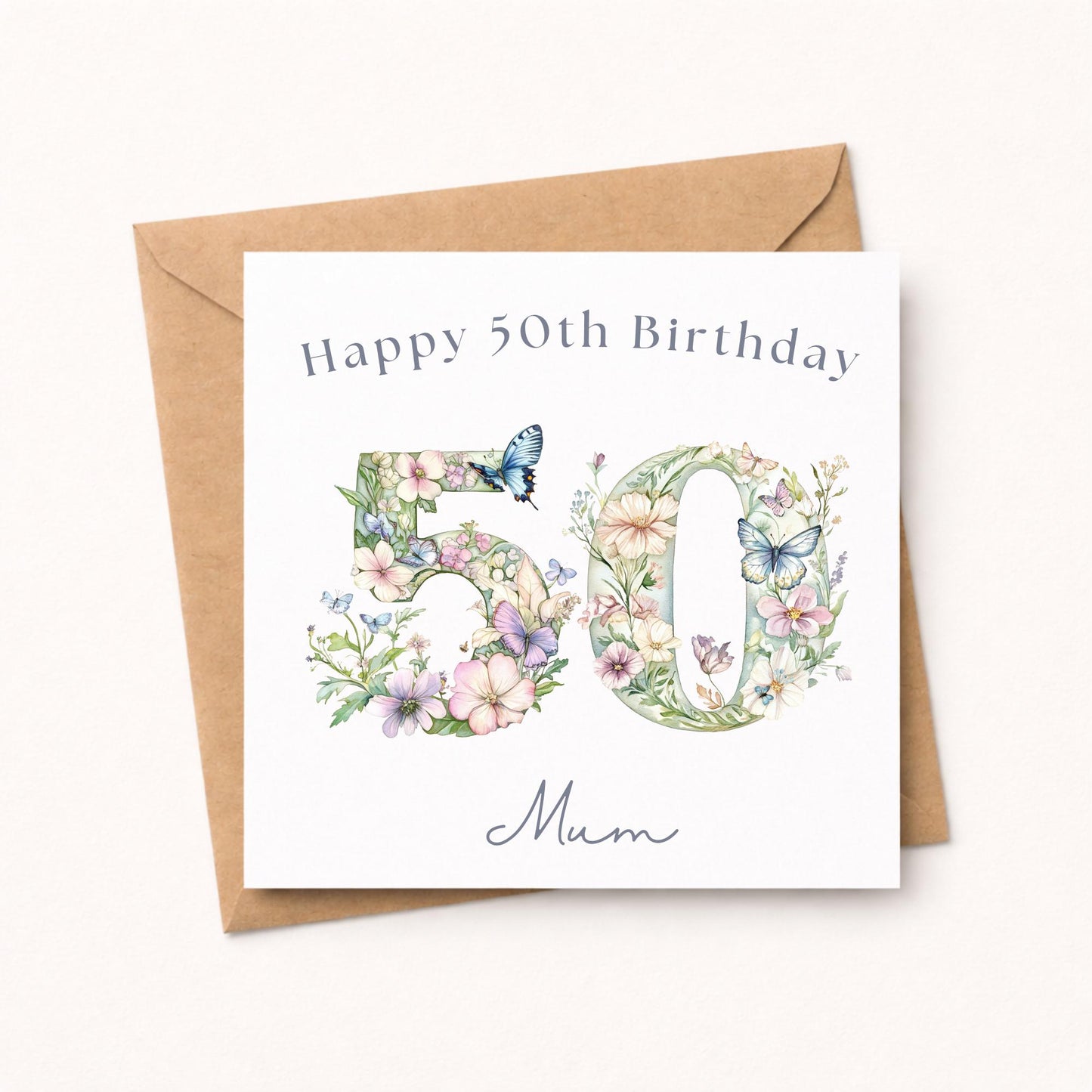 Personalised 50th Birthday Card for Her