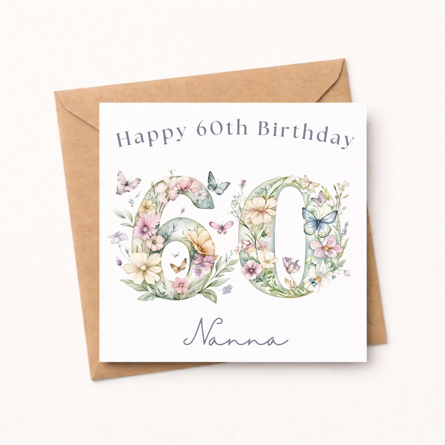 Personalised 60th Birthday Card for Her