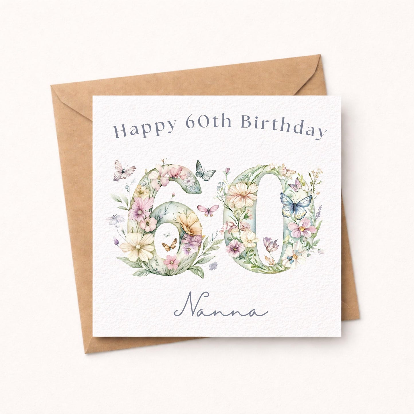 Personalised 60th Birthday Card for Her