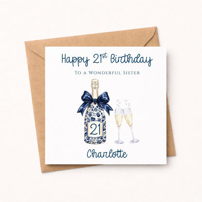 Personalised 21st Birthday Card for her