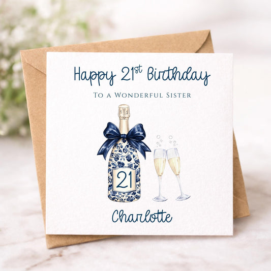 Personalised 21st Birthday Card for her