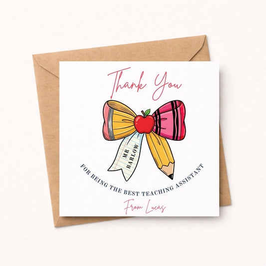Personalised Teaching Assistant Thank You Card