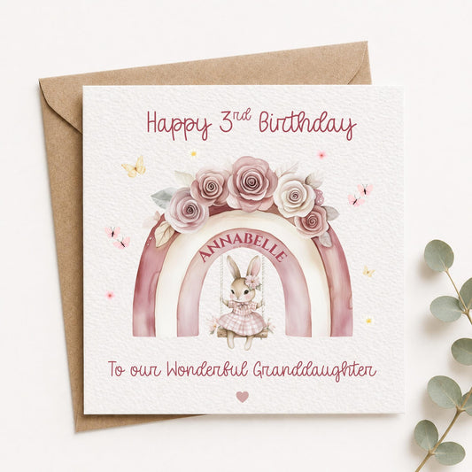 Personalised Granddaughter Birthday Card