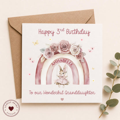 Personalised Granddaughter Birthday Card