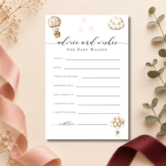 Personalised Baby Advice & Wishes Cards