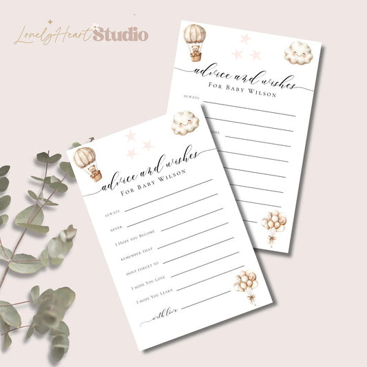 Personalised Baby Advice & Wishes Cards