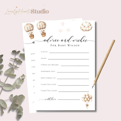 Personalised Baby Advice & Wishes Cards