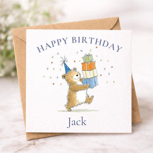 Personalised Teddy Bear Birthday Card