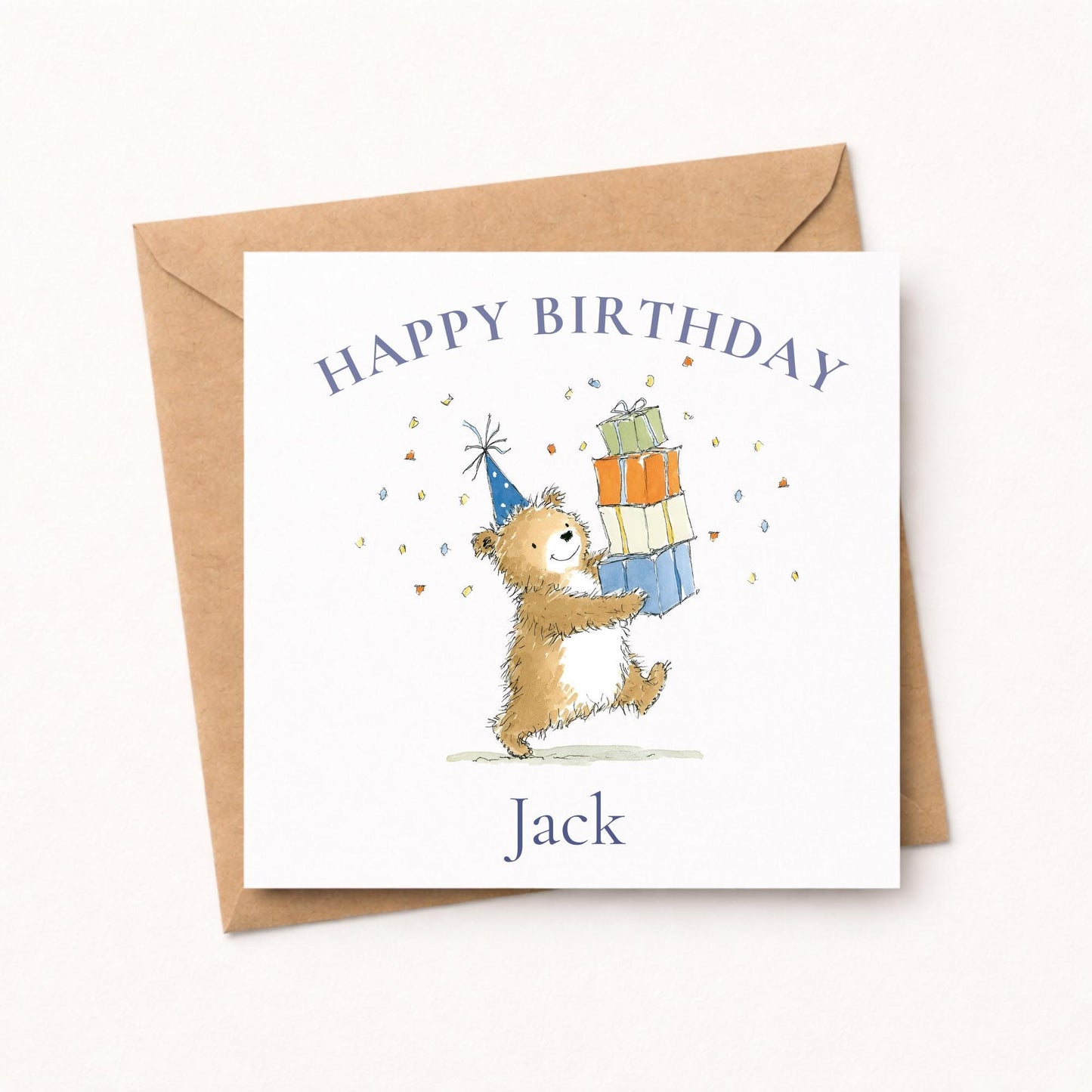 Personalised Teddy Bear Birthday Card
