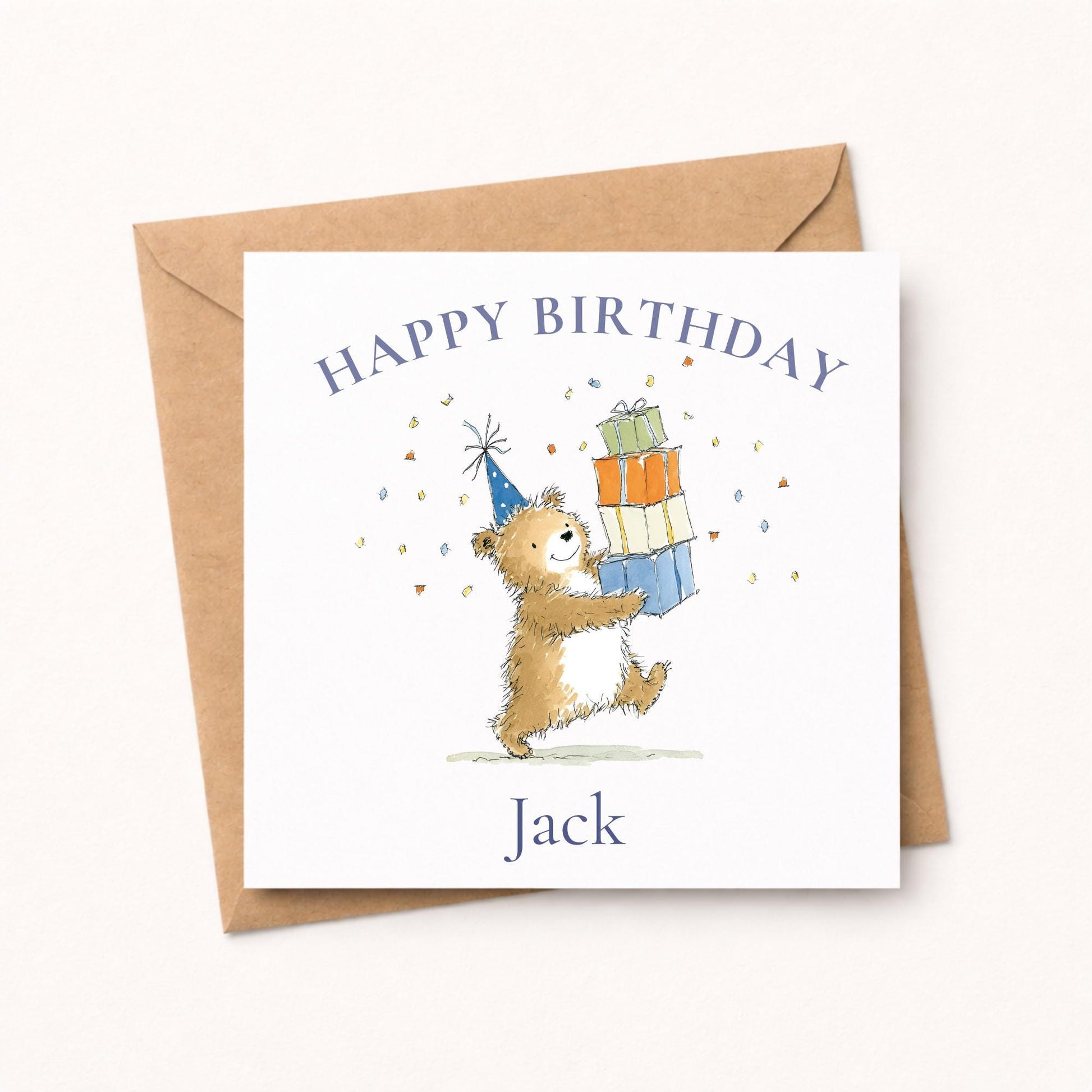 Personalised Teddy Bear Birthday Card