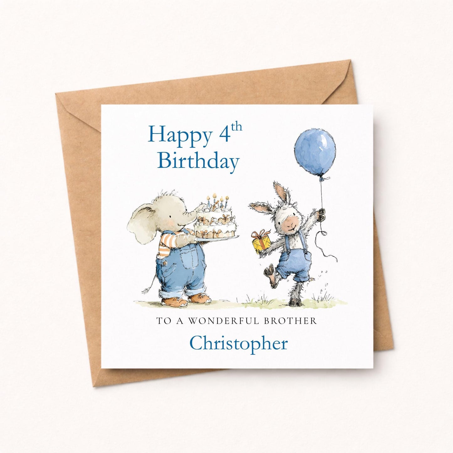 4th Birthday Card for Brother