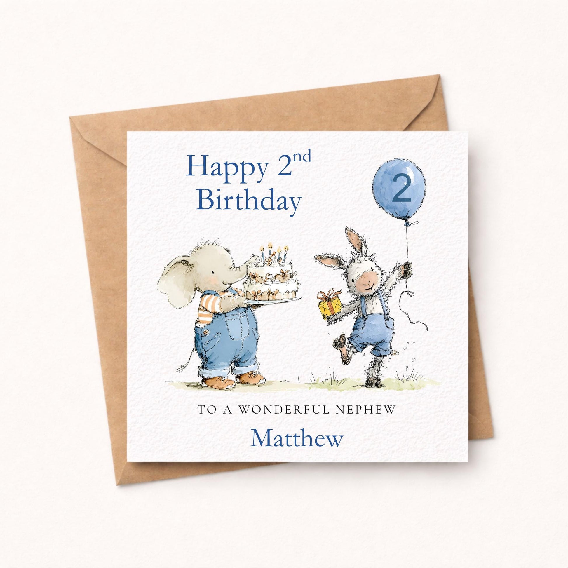 2nd Birthday Card for Nephew