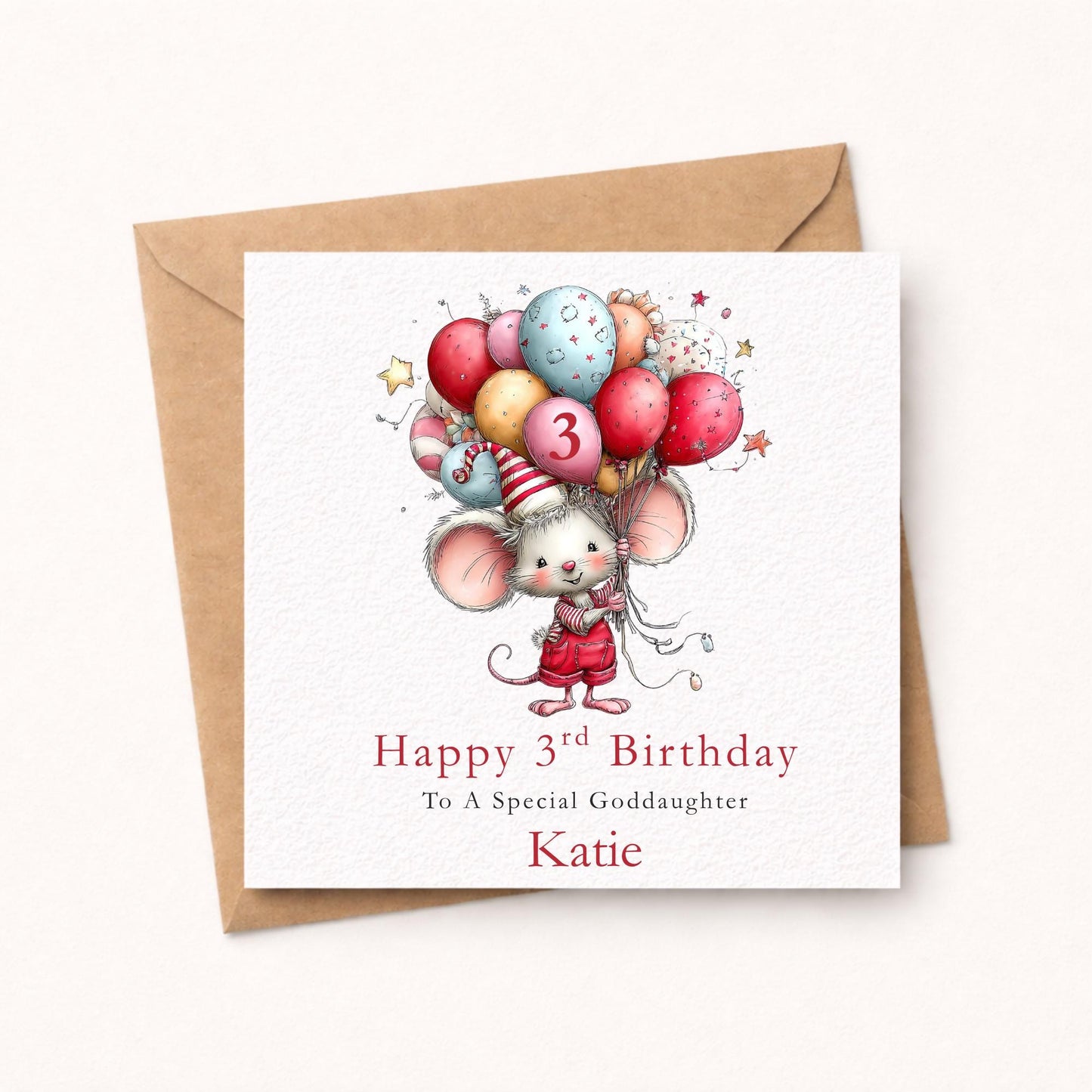 3rd Birthday Card for Goddaughter