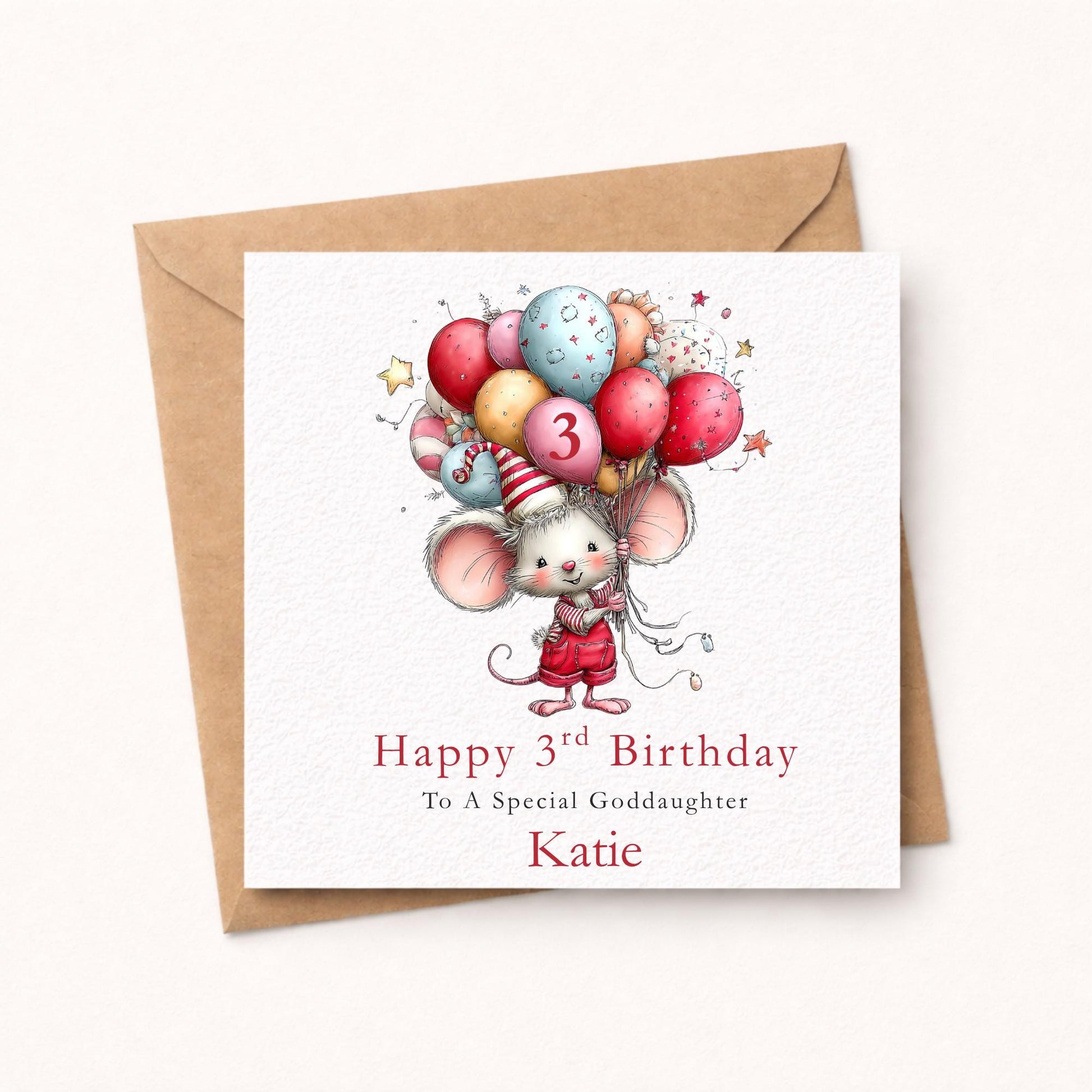 3rd Birthday Card for Goddaughter