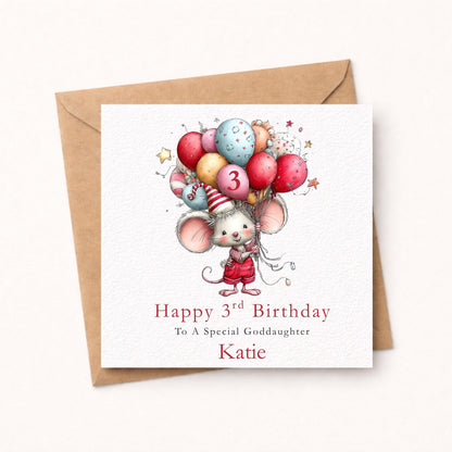 3rd Birthday Card for Goddaughter