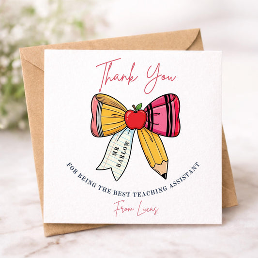 Personalised Teaching Assistant Thank You Card