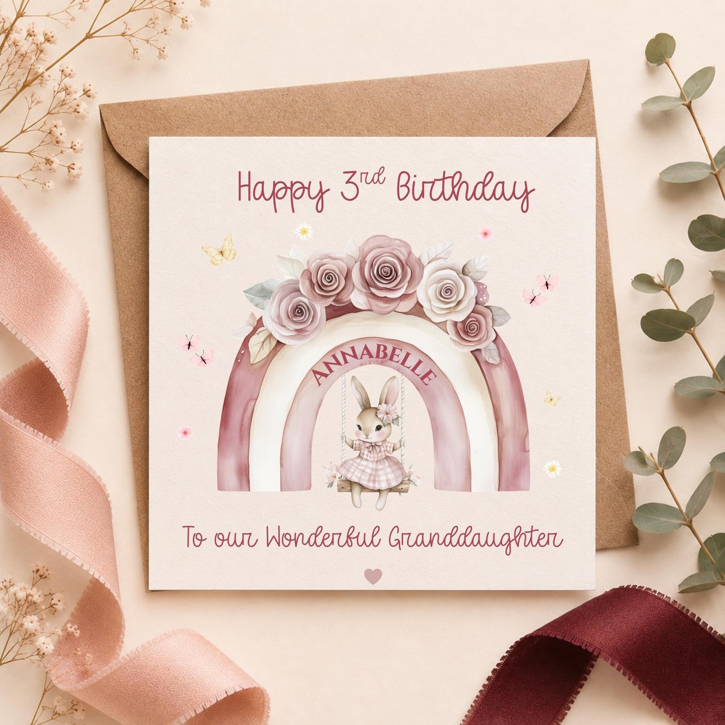 Personalised Granddaughter Birthday Card