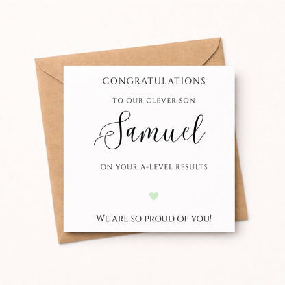 Personalised A-Levels Results Card