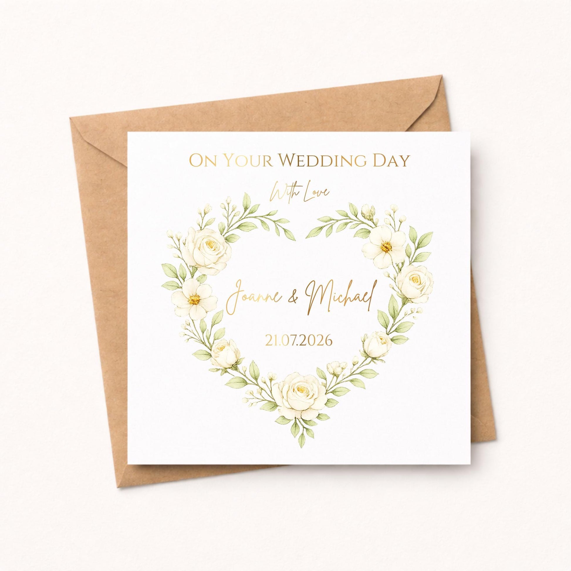 Personalised Wedding Day Card