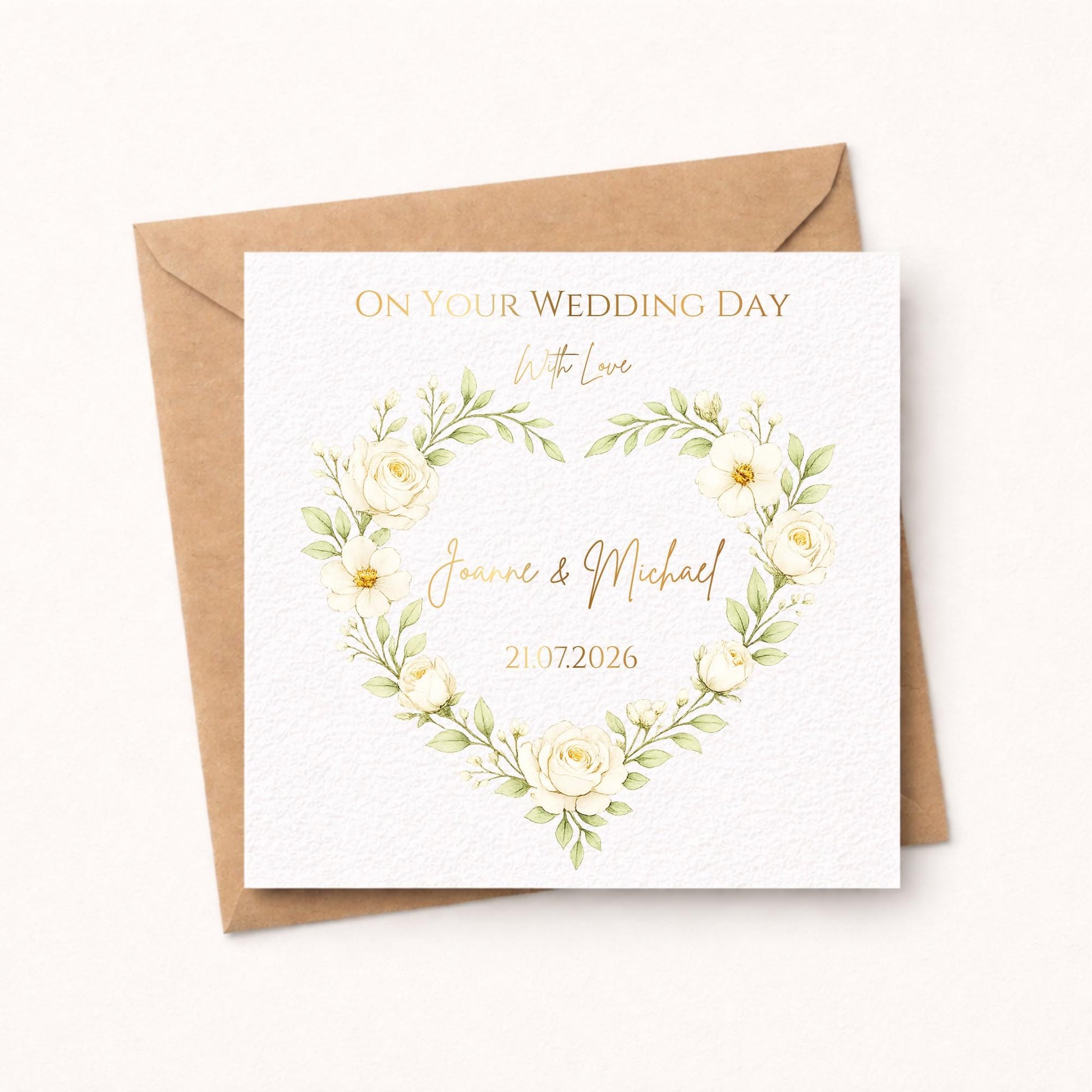 Personalised Wedding Day Card
