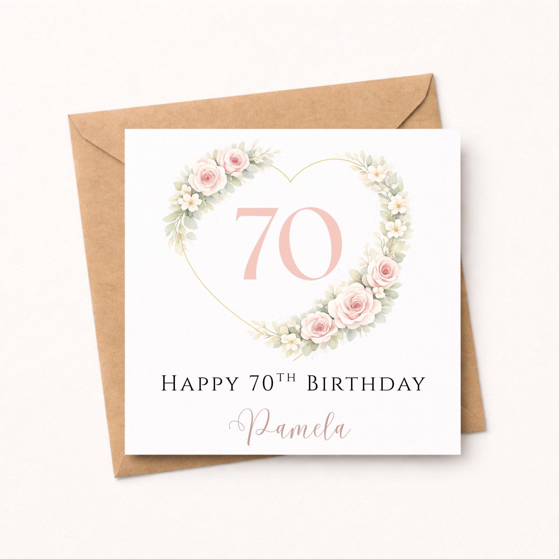 70th Birthday Card for Her