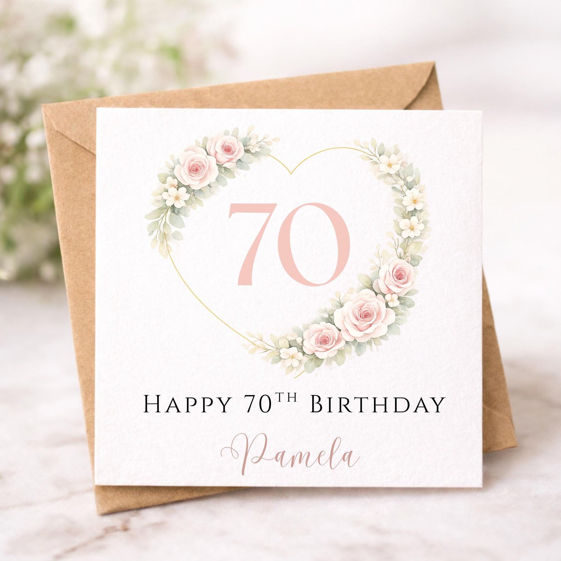 70th Birthday Card for Her