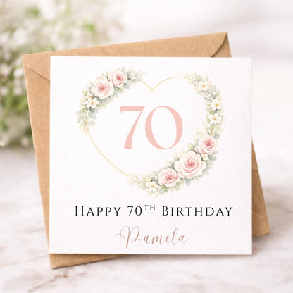 70th Birthday Card for Her