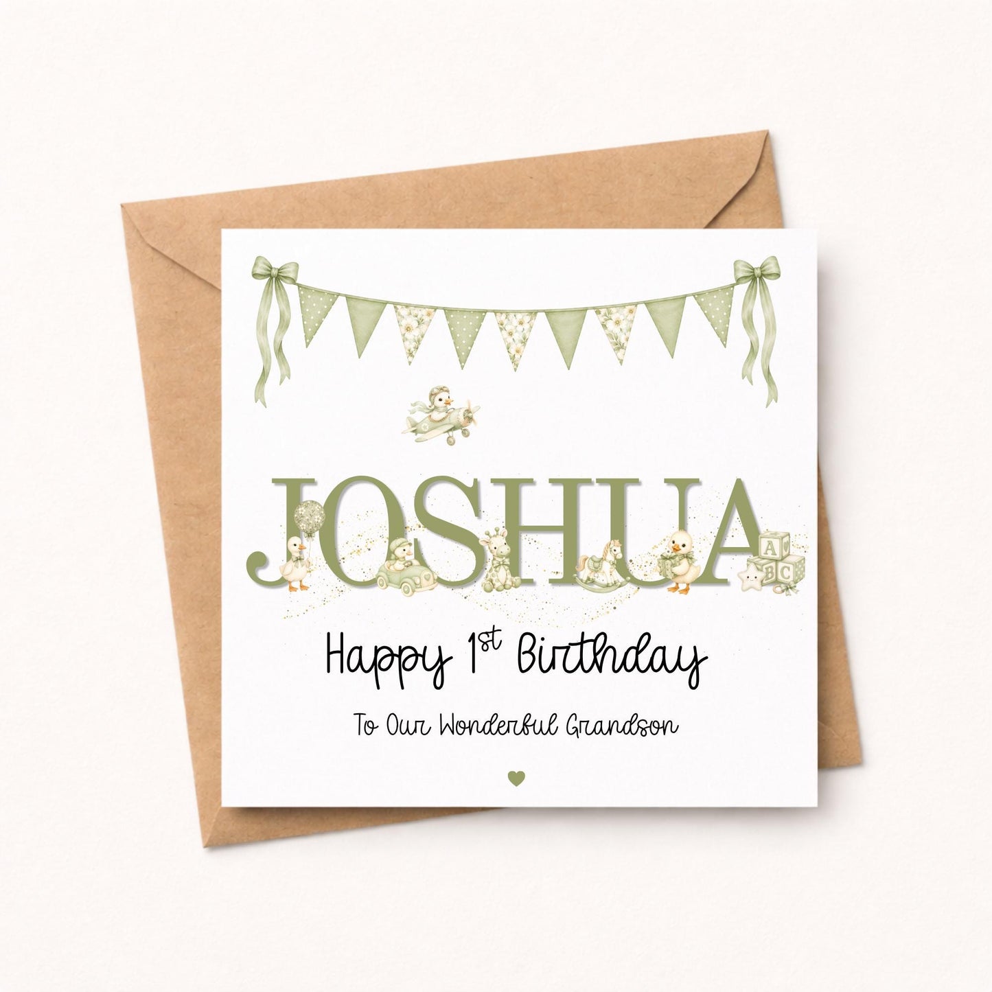 Personalised 1st Birthday Card for Boy