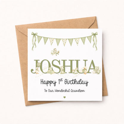 Personalised 1st Birthday Card for Boy