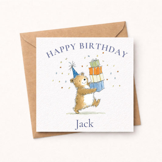 Personalised Teddy Bear Birthday Card