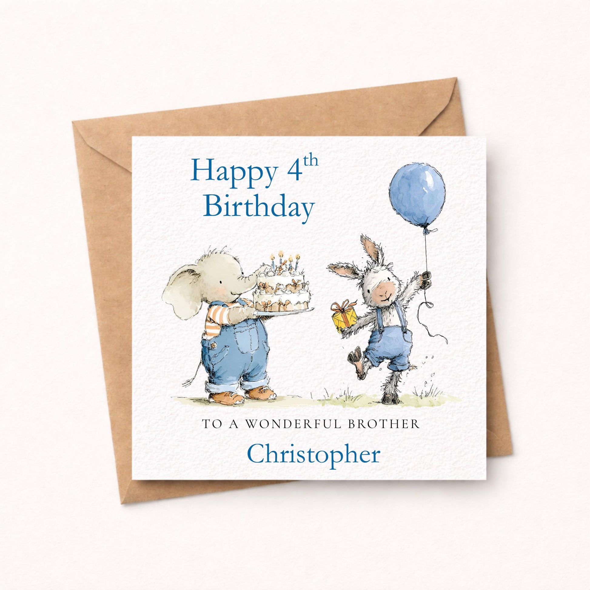 4th Birthday Card for Brother