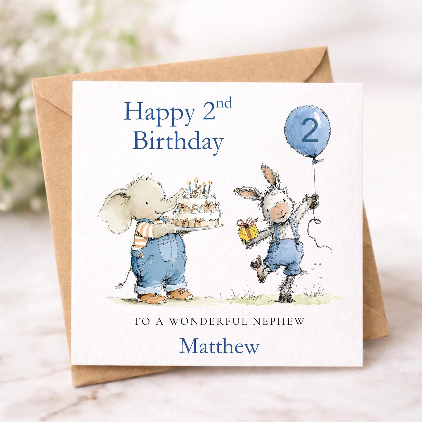 2nd Birthday Card for Nephew