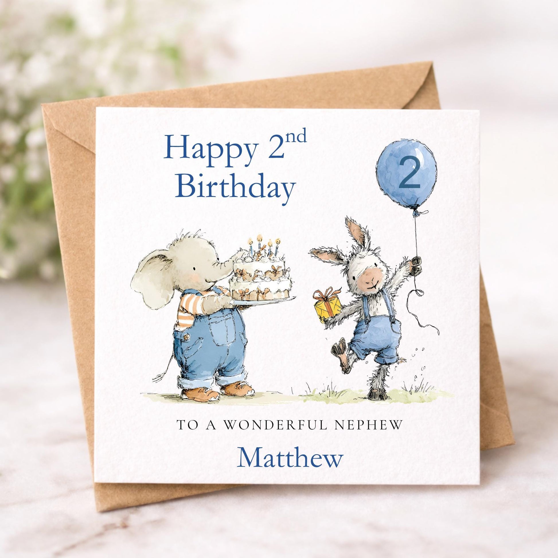 2nd Birthday Card for Nephew
