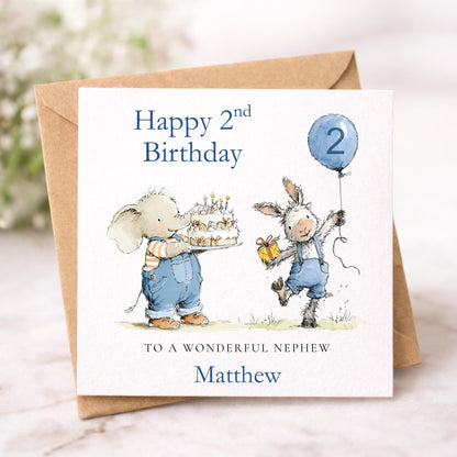2nd Birthday Card for Nephew