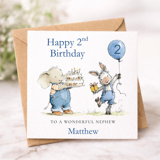 2nd Birthday Card for Nephew