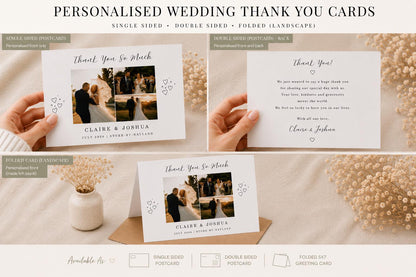 Personalised Wedding Thank You Cards