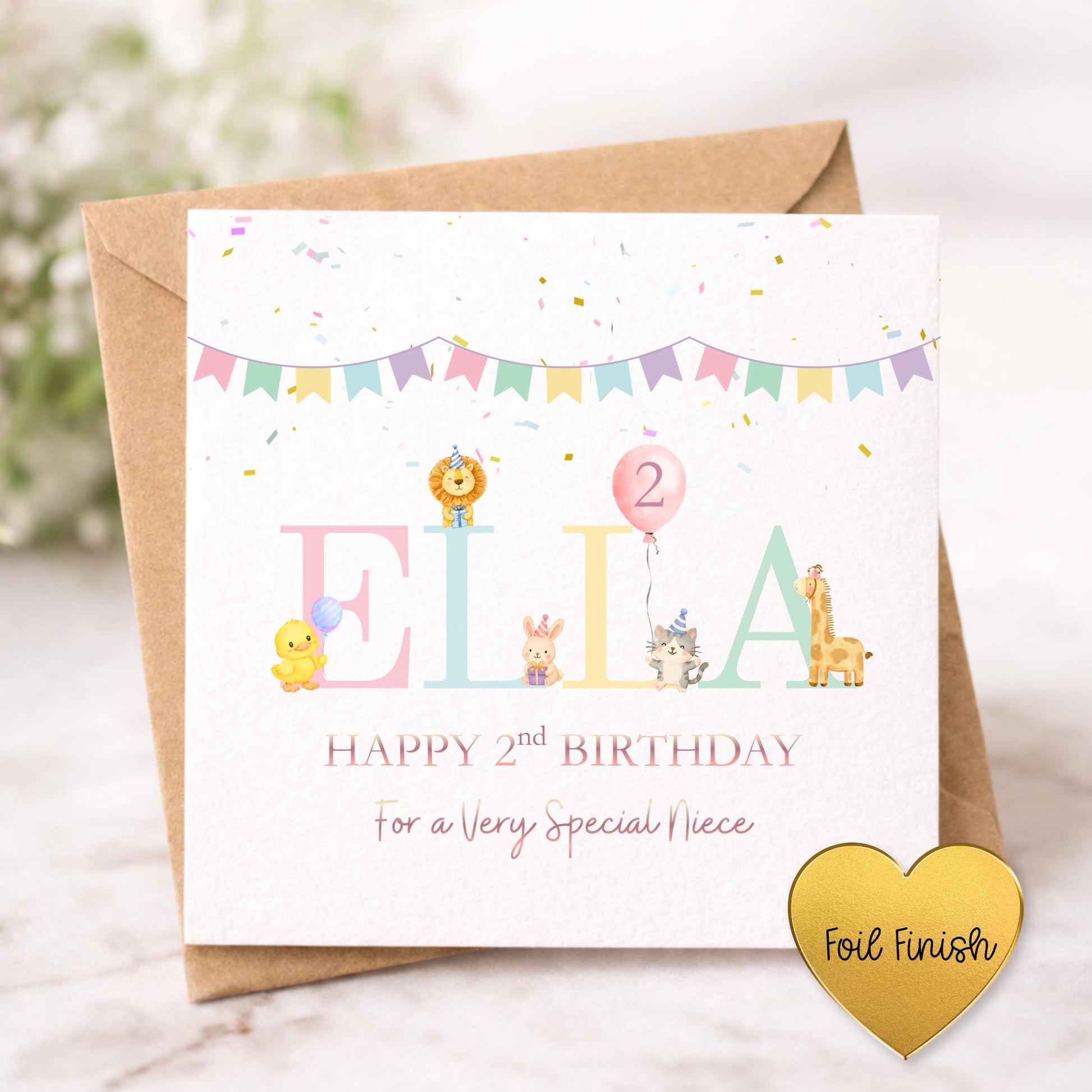 Personalised 1st 2nd 3rd 4th 5th Foiled Birthday Card for Daughter