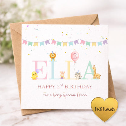 Personalised 1st 2nd 3rd 4th 5th Foiled Birthday Card for Daughter