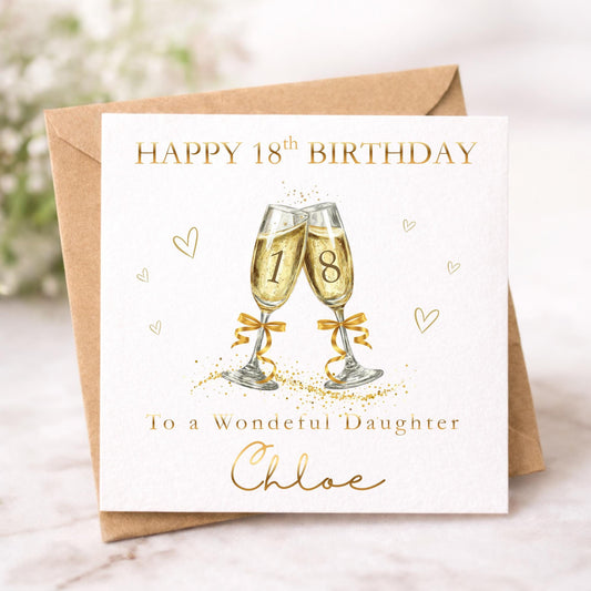 Personalised 18th Birthday Card for Daughter